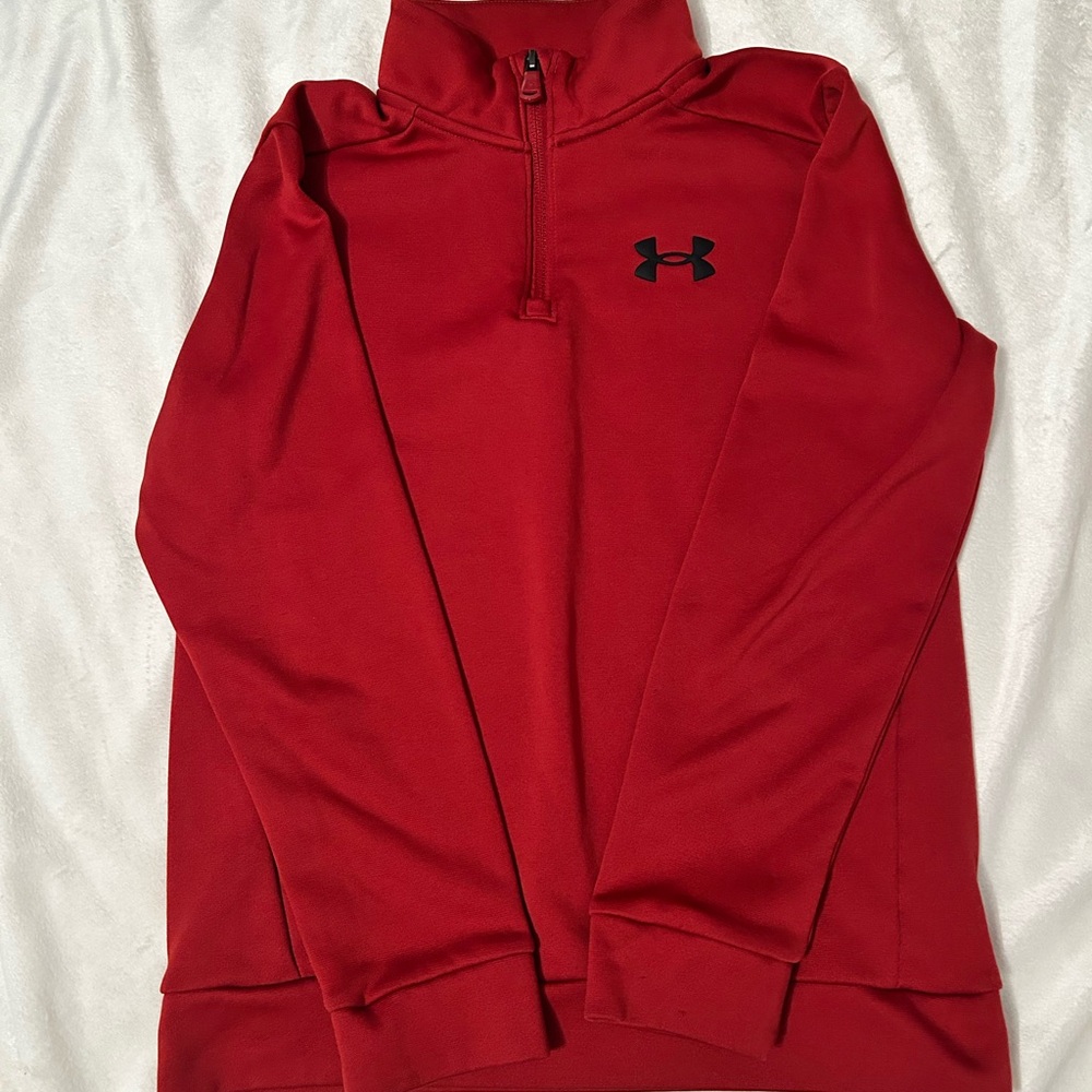 Under Armour Youth Red Quarter-Zip Pullover